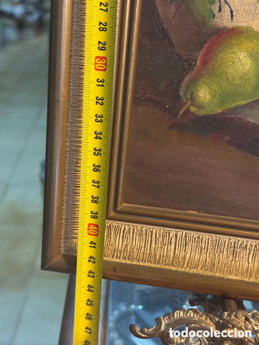 Arte: &Oacute;leo sobre tabla bodeg&oacute;n firmado - Foto 6
