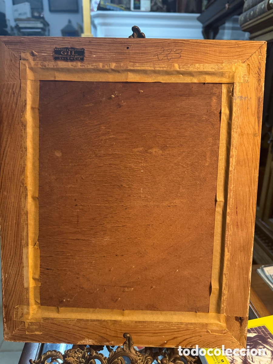 Arte: &Oacute;leo sobre tabla bodeg&oacute;n firmado - Foto 9