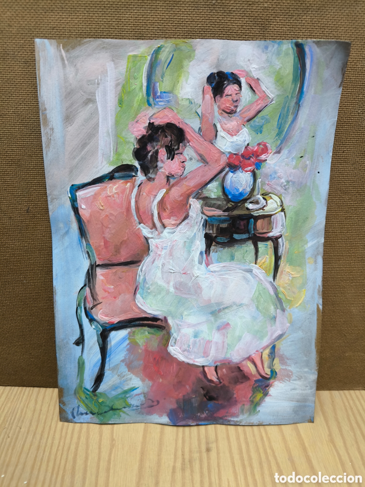 Arte: Mujer en el tocador ( art )