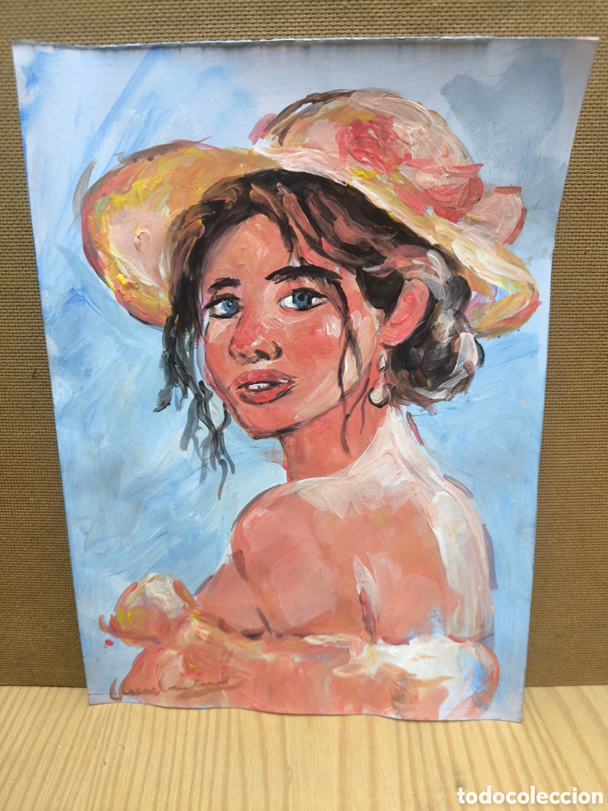 Arte: Mujer con sombrero ( art ) impresionismo