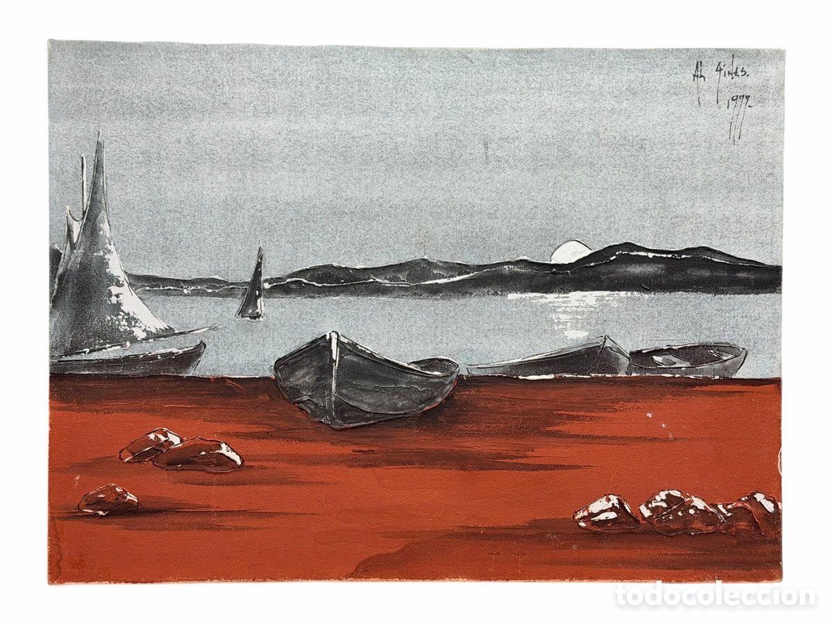 Art: Pintura Paisaje Marino Pintado al &Oacute;leo