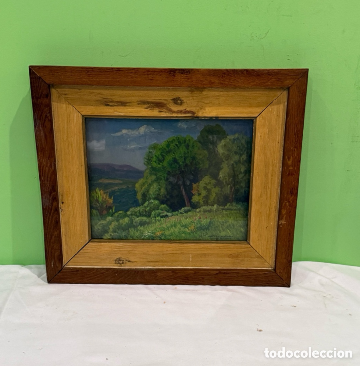 Arte: Arturo Mart&iacute;nez Cabezas (Valencia 1899) gran &oacute;leo sobre tablex firmado paisaje