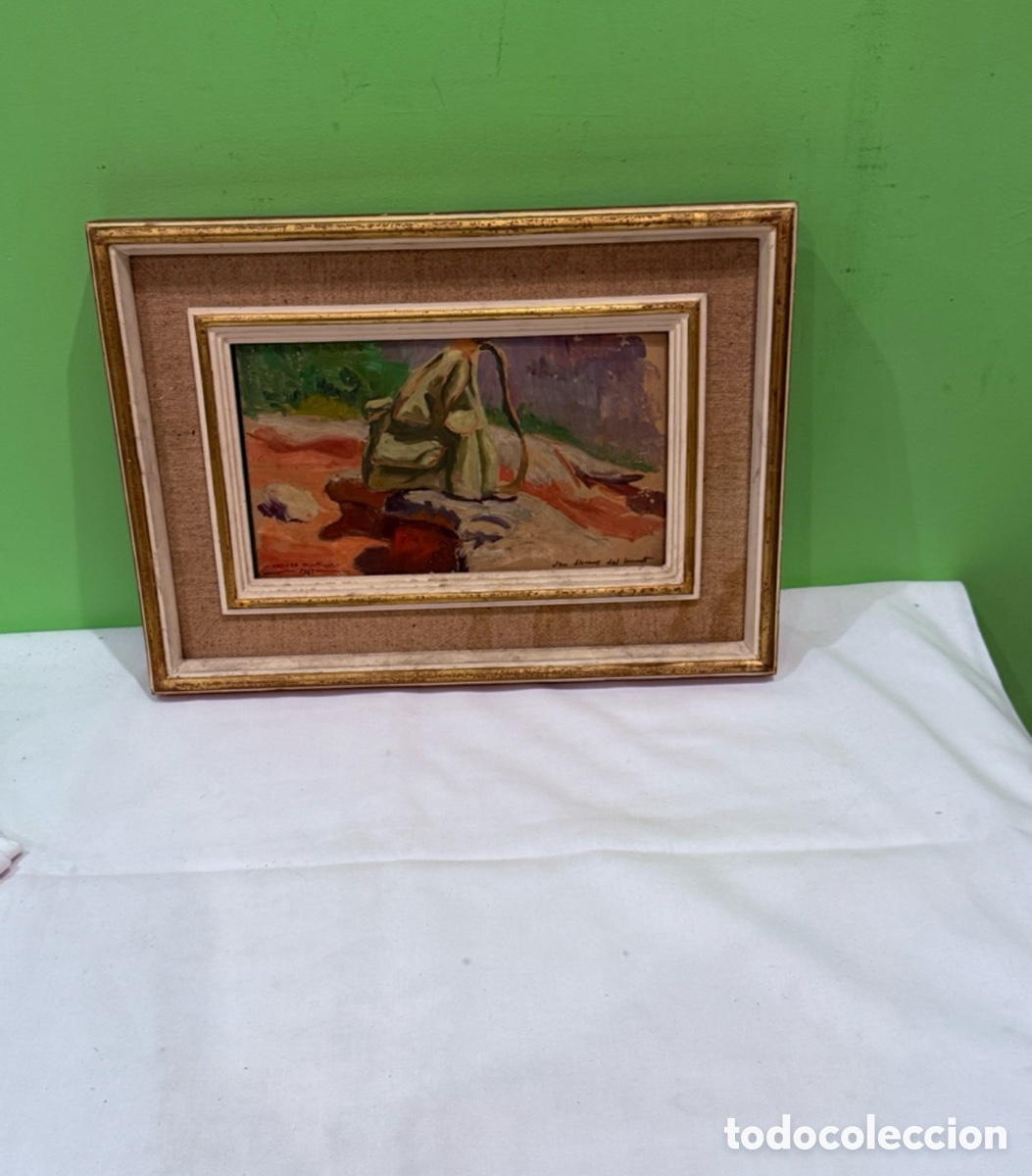 Art: Arturo Mart&iacute;nez Cabezas (1899) paisaje San Lloren&ccedil; del Munt &oacute;leo sobre tablex firmado