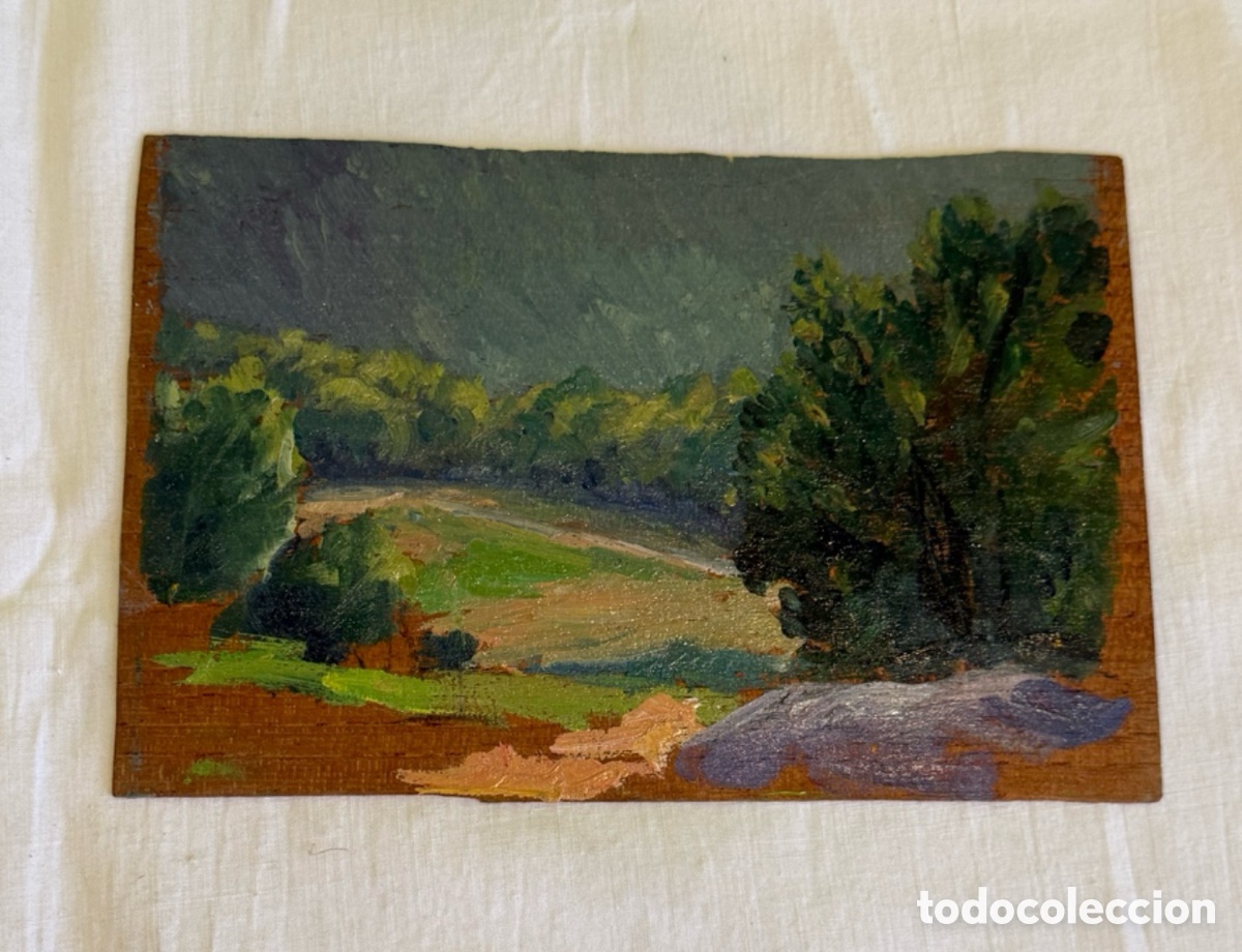 Arte: Arturo Mart&iacute;nez Cabezas &oacute;leo sobre tablex paisaje catal&aacute;n original