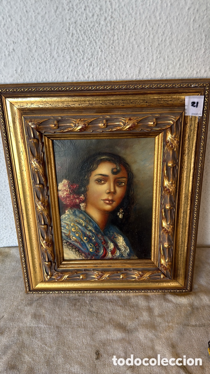 Arte: CUADRO MUJER GITANA &Oacute;LEO