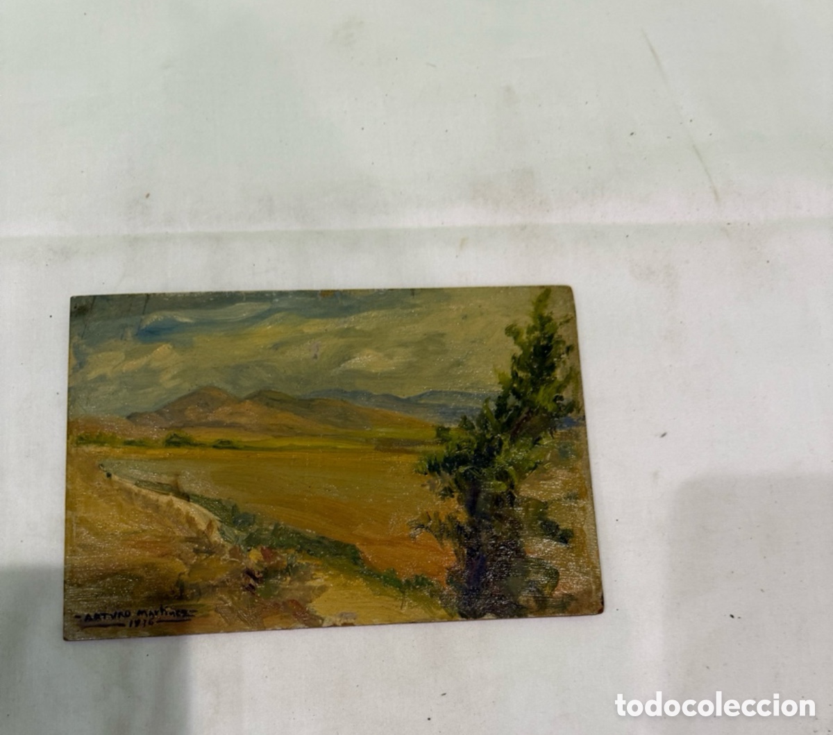 Art: ARTURO MARTINEZ (VALENCIA 1899 - BARCELONA) OLEO SOBRE TABLEX FIRMADO.