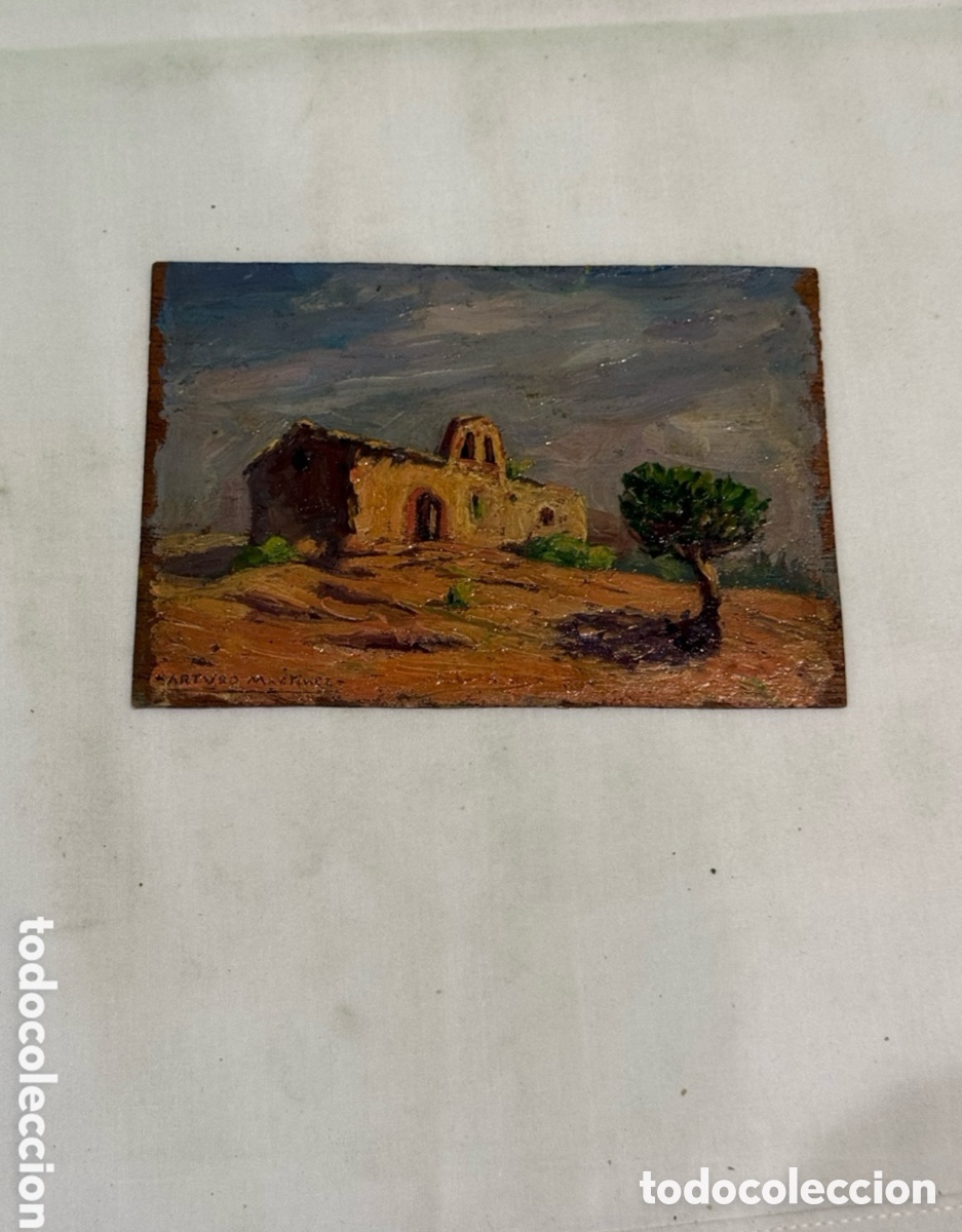 Art: ARTURO MARTINEZ (VALENCIA 1899 - BARCELONA) OLEO SOBRE TABLEX FIRMADO.