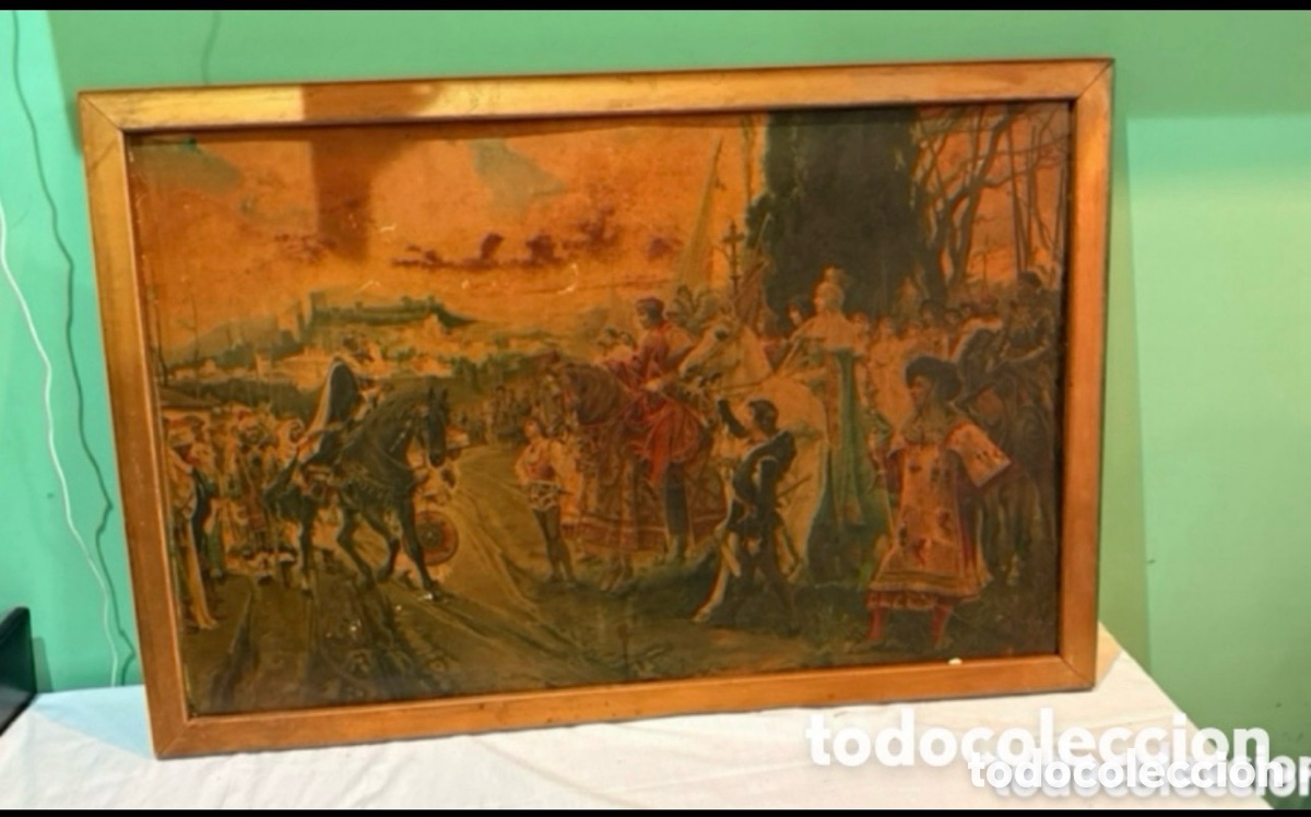 Art: Antiguo cuadro decorativo siglo XIX.