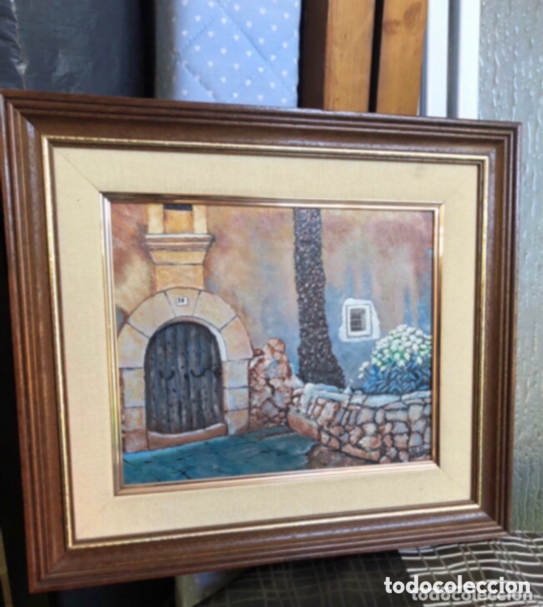 Arte: PINTURA &Oacute;LEO SOBRE TELA 40x35 MIQUEL FARR&Eacute; LLAD&Oacute;