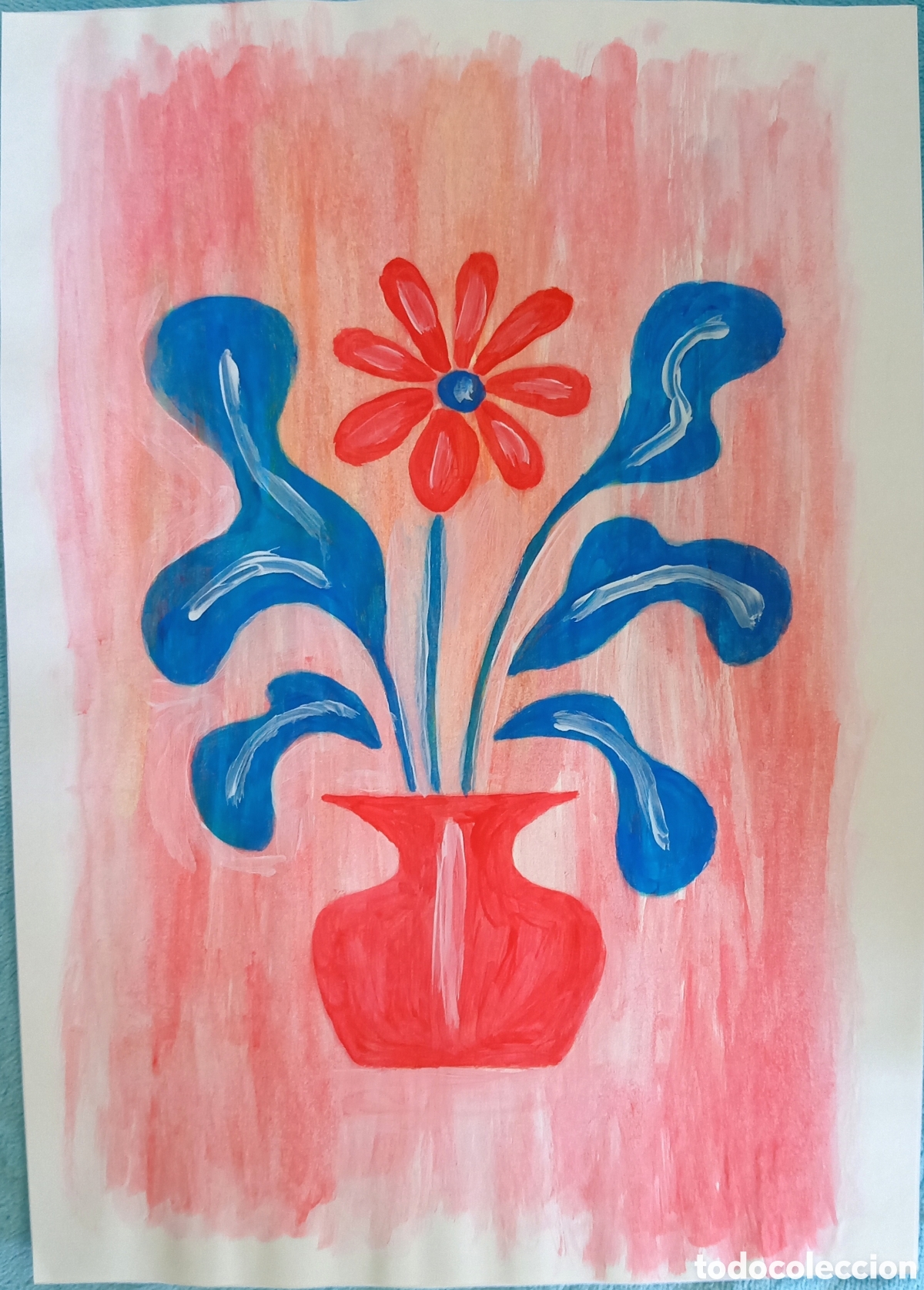 Arte: Original pintura bodeg&oacute;n (17) (t&eacute;cnica mixta) acuarela y acr&iacute;lico sobre papel doble 29,6cm x 21cm..