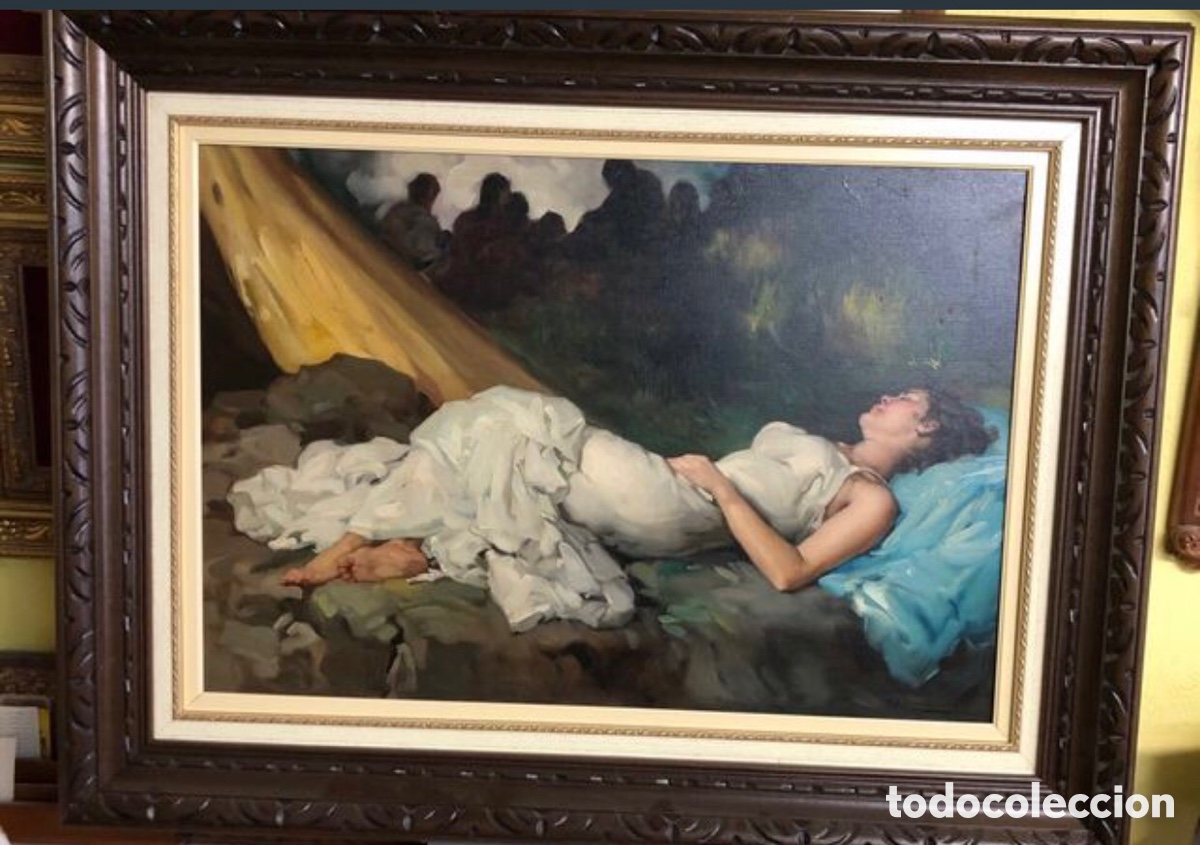 Arte: FRANCISCO RODR&Iacute;GUEZ CLEMENT.FIRMADO oleo/lienzo .medidas 73x51 con marco 97x75