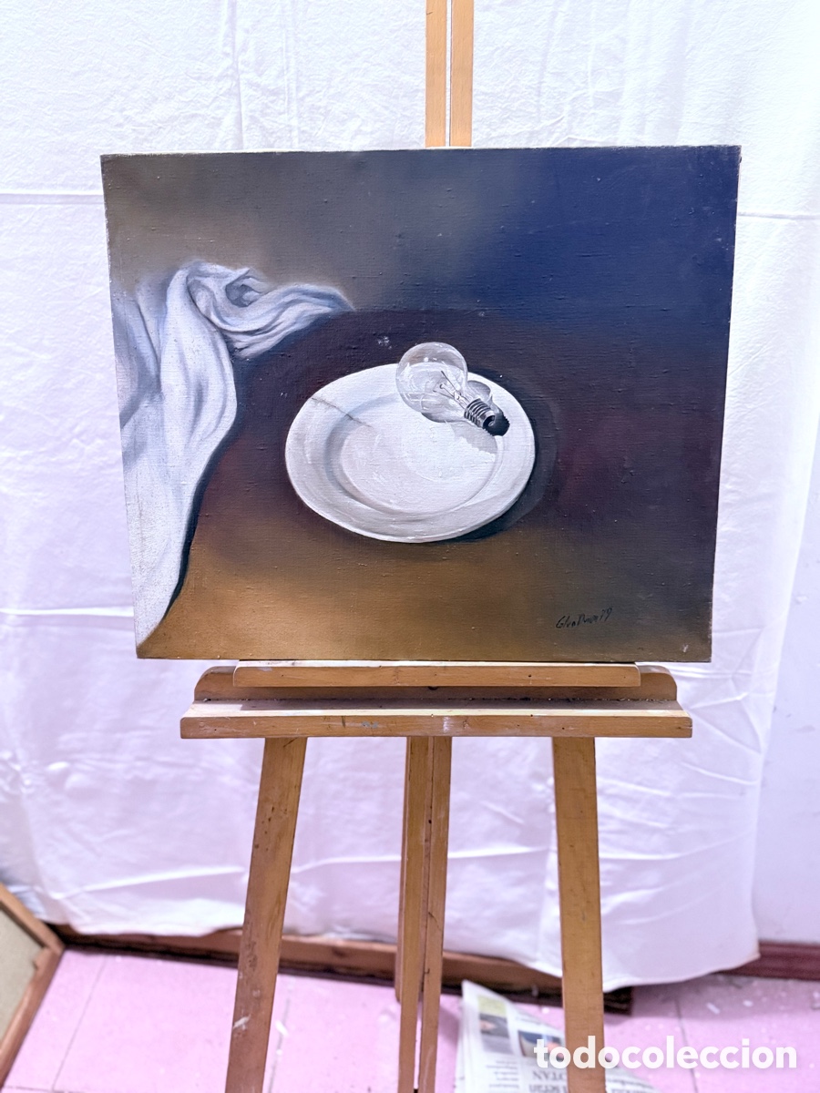 Kunst: Ricard Calvo Dur&aacute;n &oacute;leo sobre lienzo &ldquo;La Veritat&rdquo; 1979 Sabadell