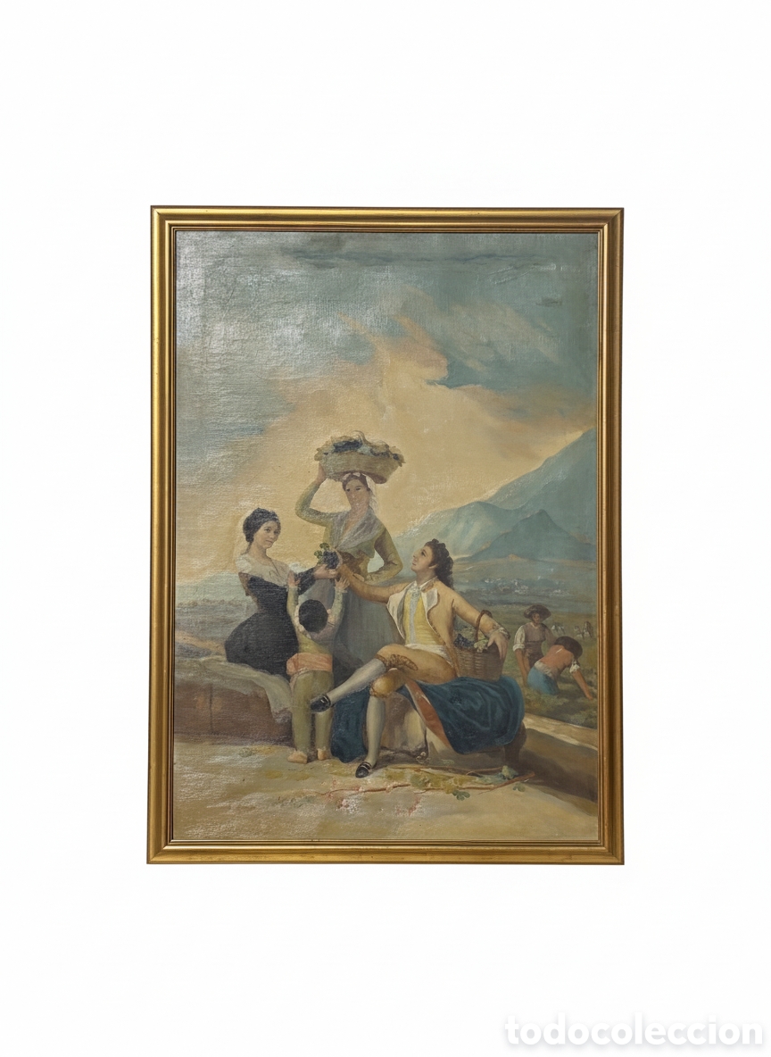Arte: Gran &Oacute;leo sobre Lienzo &ndash; Copia Acad&eacute;mica de &rdquo;La Vendimia&rdquo; de Goya