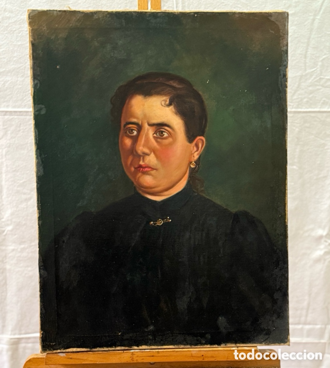 Arte: V. Miquel 1930. Retrato femenino. &Oacute;leo sobre lienzo.