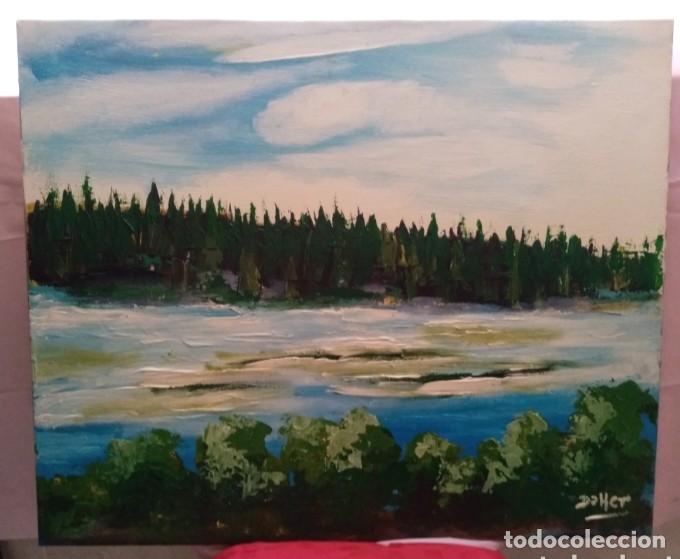 Kunst: Original Pintura. &Oacute;leo sobre lienzo. Paisaje. Nubes de invierno. 73cm x 60cm