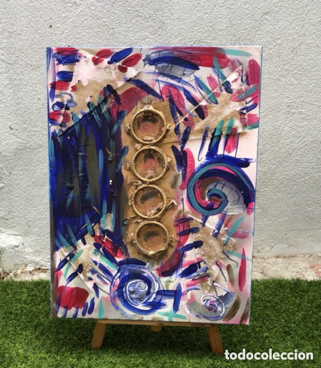 Kunst: &Oacute;leo sobre lienzo sin firmar estilo abstracto.