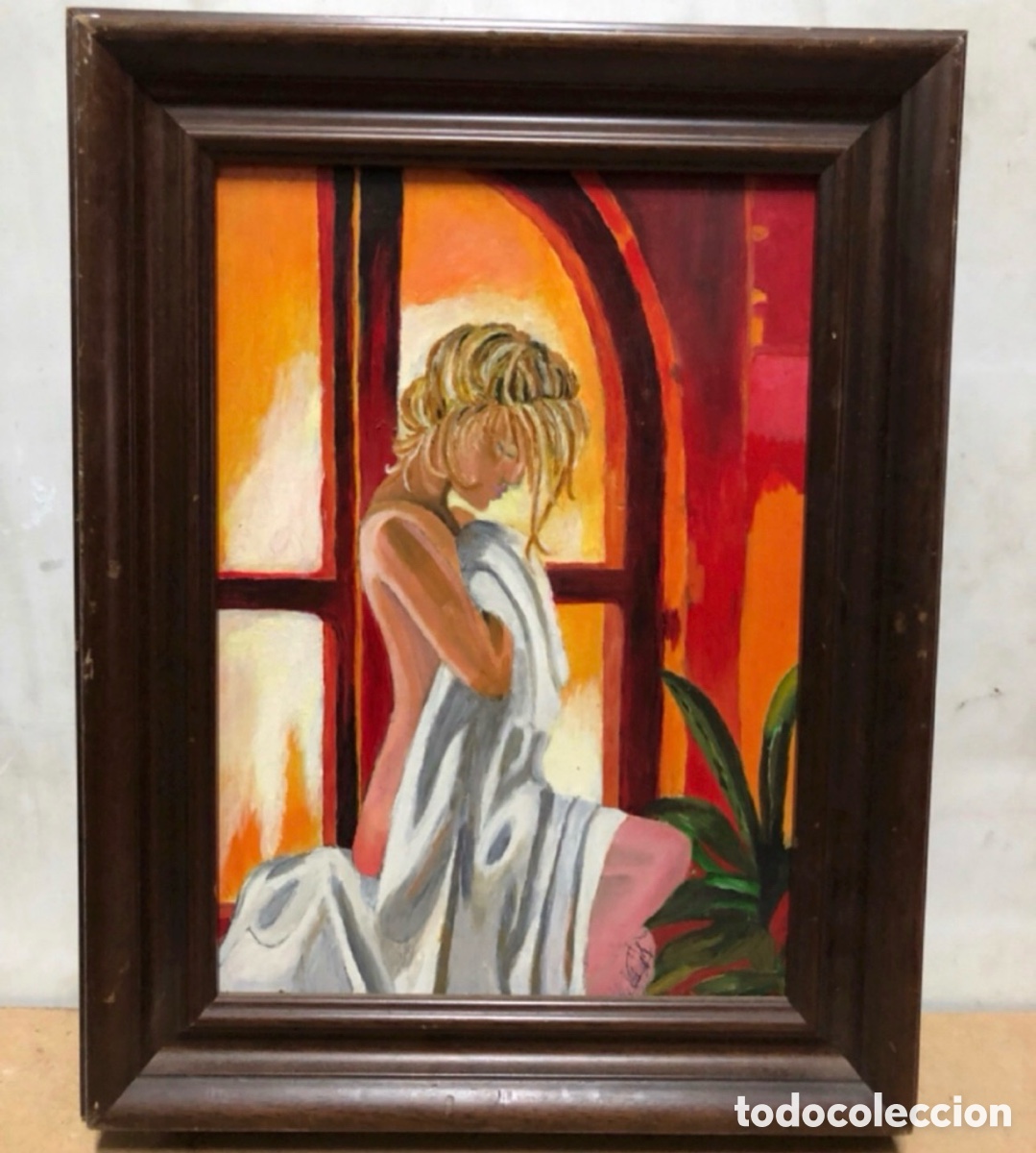 Kunst: &Oacute;leo pintado a mano y firmado. Ver fotos.