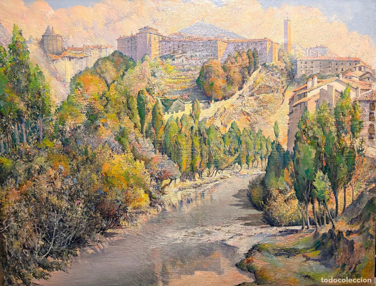 Art: Paisaje de Cuenca, firmado por Carlos Dal Re Ambrosi (Bolonia, Italia 1863- Madrid 1948).