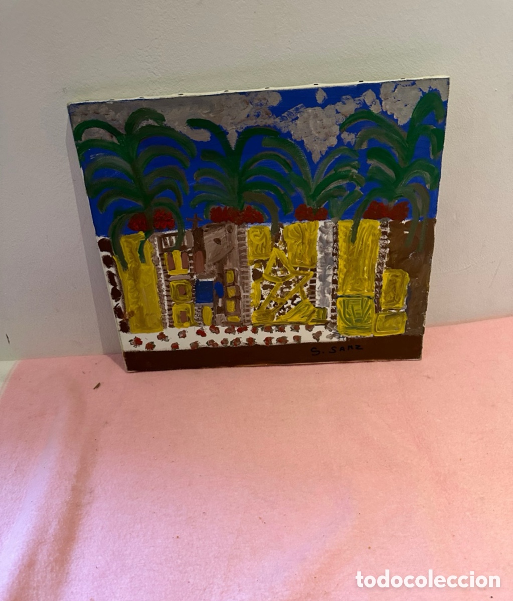 Arte: &Oacute;leo sobre lienzo firmado s.Sanz . Ver fotos.