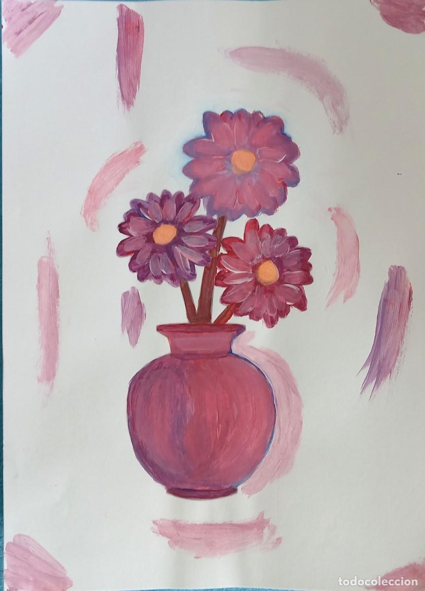 Kunst: Original pintura bodeg&oacute;n trazos (12) (t&eacute;cnica mixta) acuarela y acr&iacute;lico sobre papel doble 29,6cm x