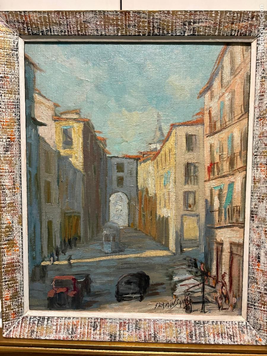 Arte: Paisaje de casas por Ferm&iacute;n Santos