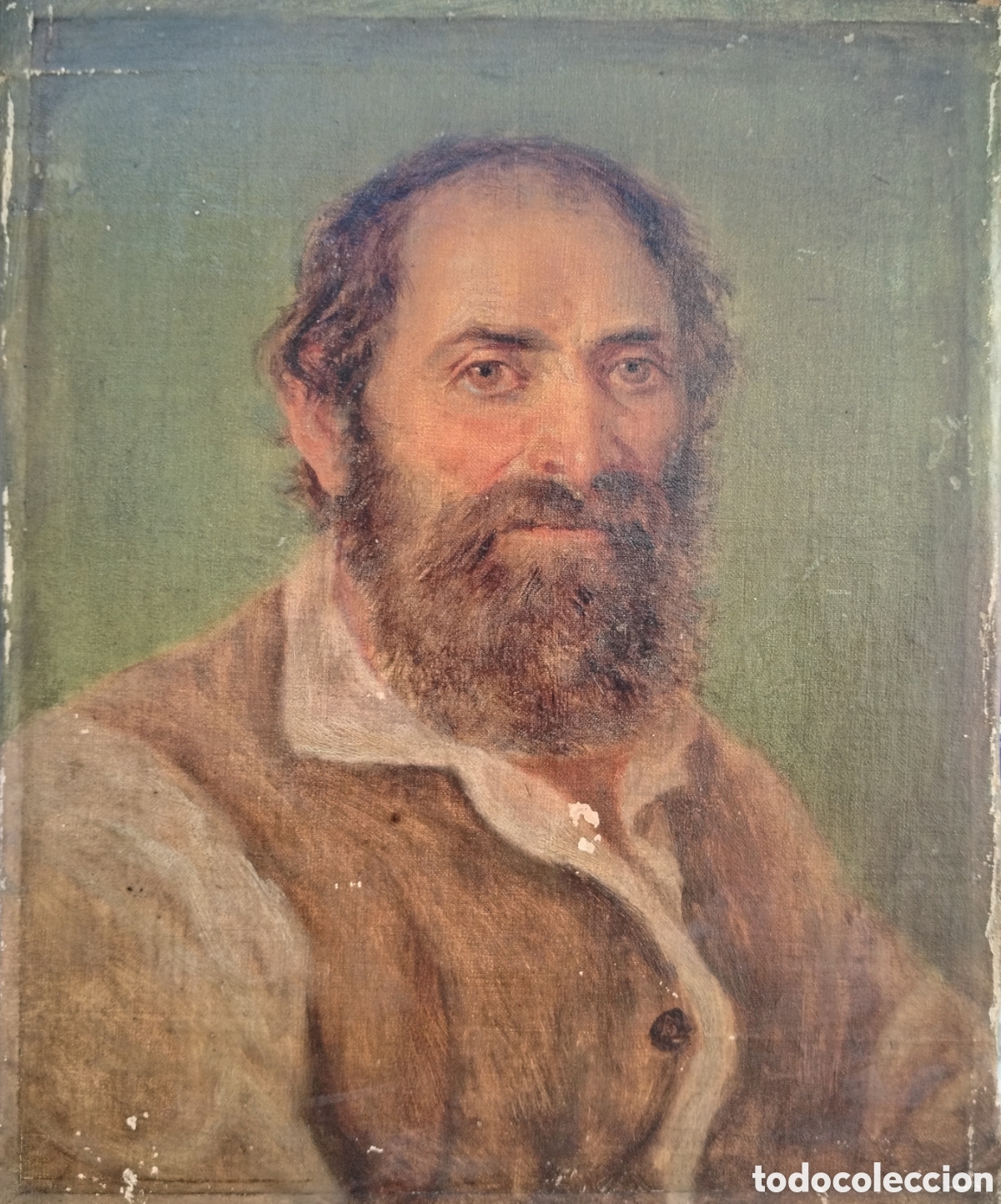 Arte: Magn&iacute;fico retrato al &oacute;leo sobre lienzo.