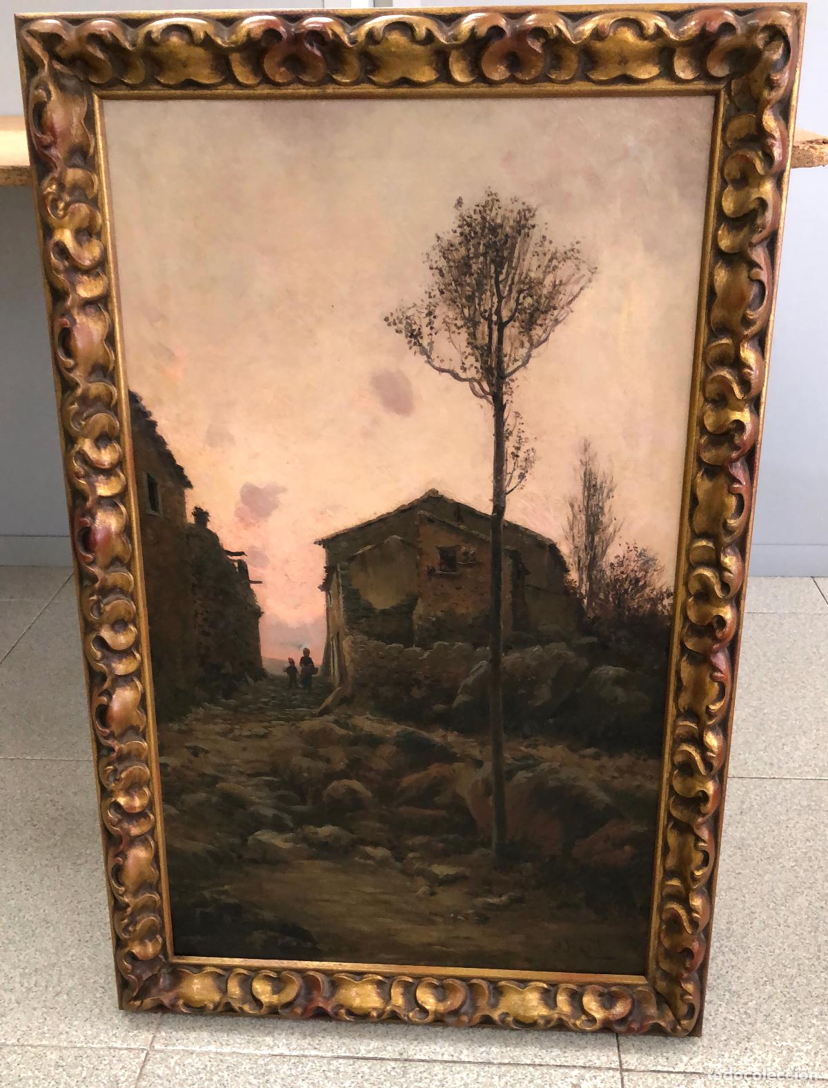 Arte: BELLO OLEO SOBRE LIENZO DE ESTILO PAISAJISTA, ATRIBUIDO AL CIRCULO DE MODESTO URGELL, C.1910