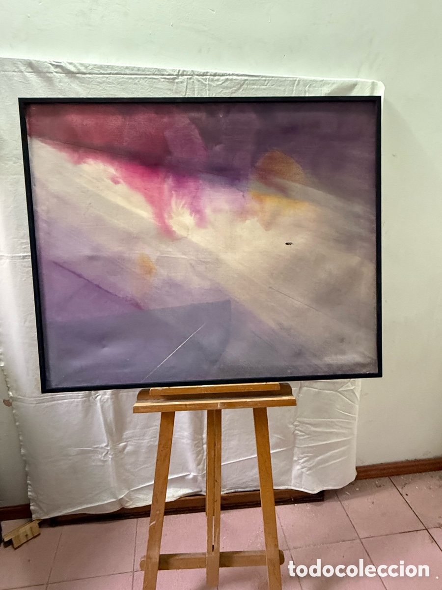 Art: Gabriela Vargas acr&iacute;lico sobre lienzo 1988 gran formato composici&oacute;n abstracta