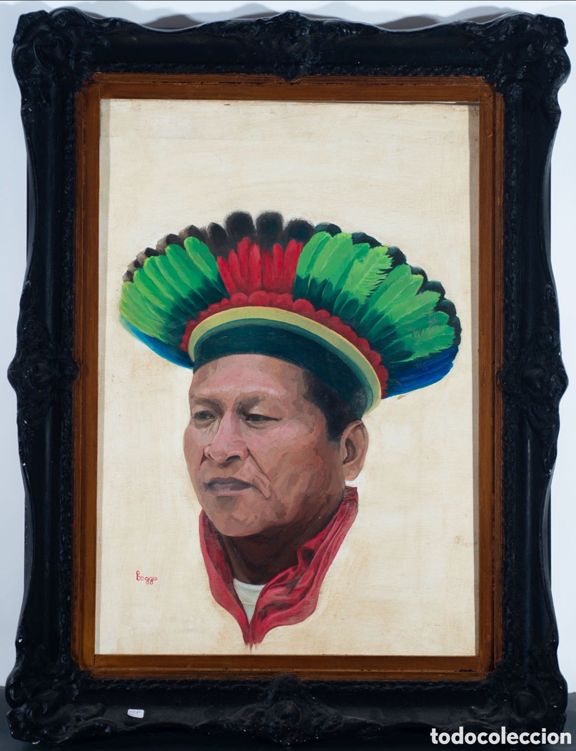 Arte: CABEZA DE INDIO MITAD DEL SIGLO XX - Foto 1