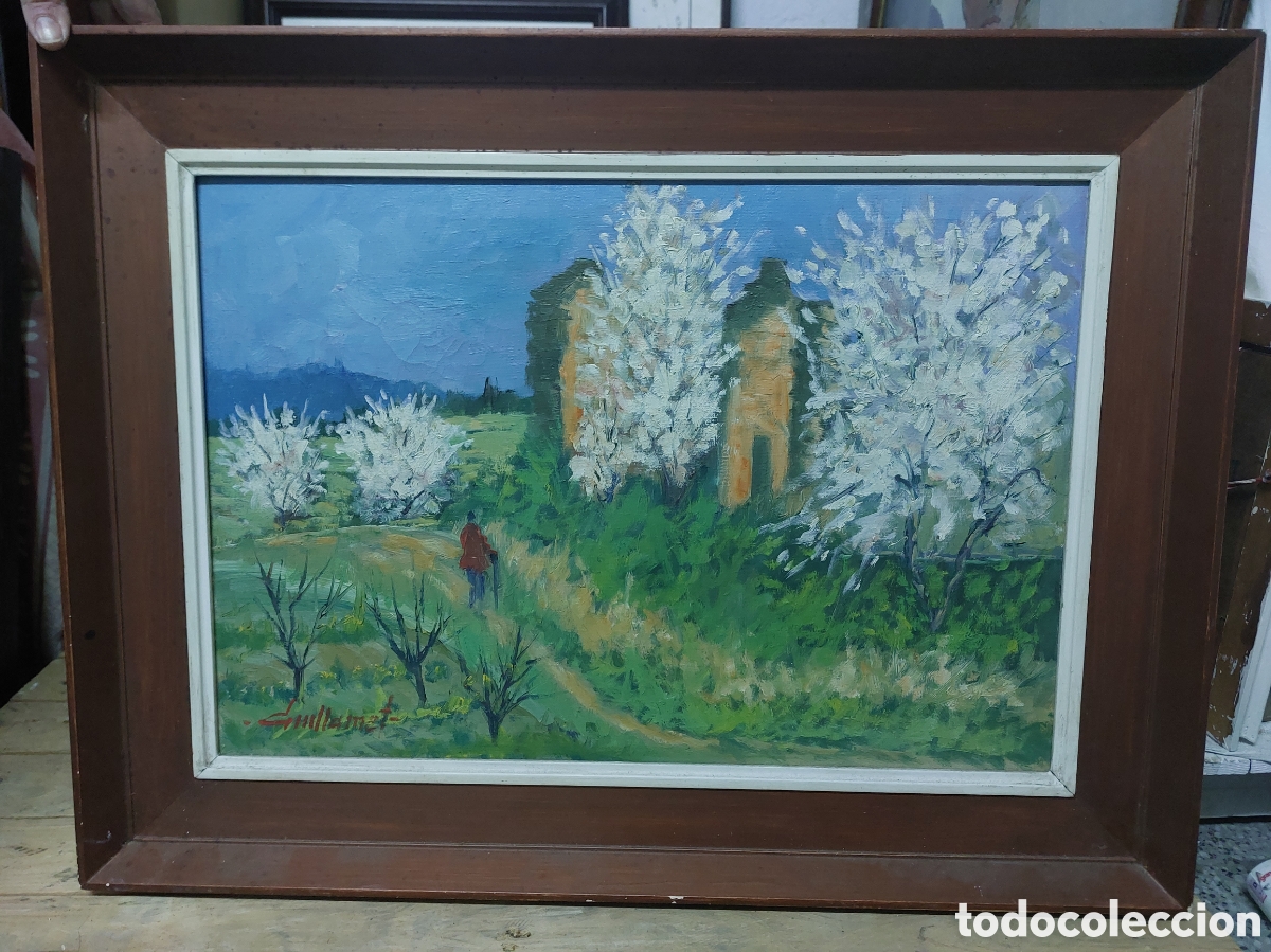 Arte: Oleo de Guillamet enmarcado