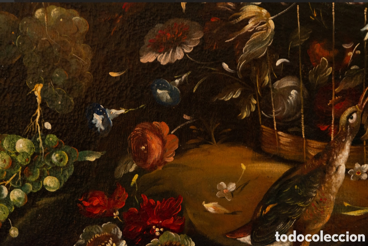 Arte: GRAN BODEGON DE AVES Y FLORES - Foto 4