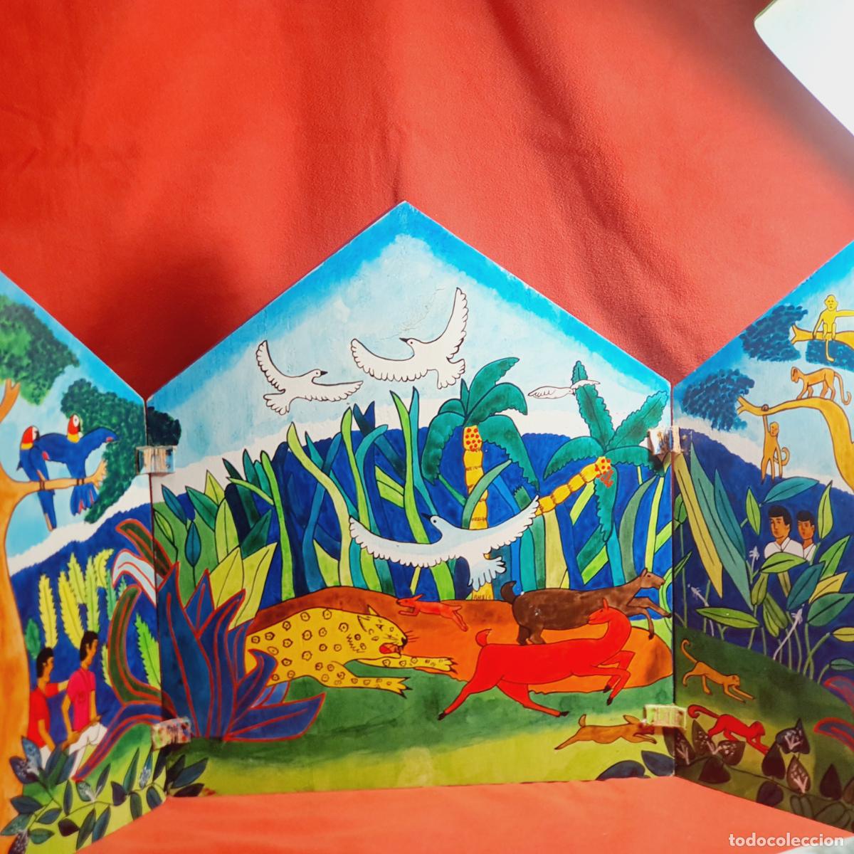 Arte: TRIPTICO-MADERA-BOLIVIA-VER DATOS EN FOTOGRAF&Iacute;AS.