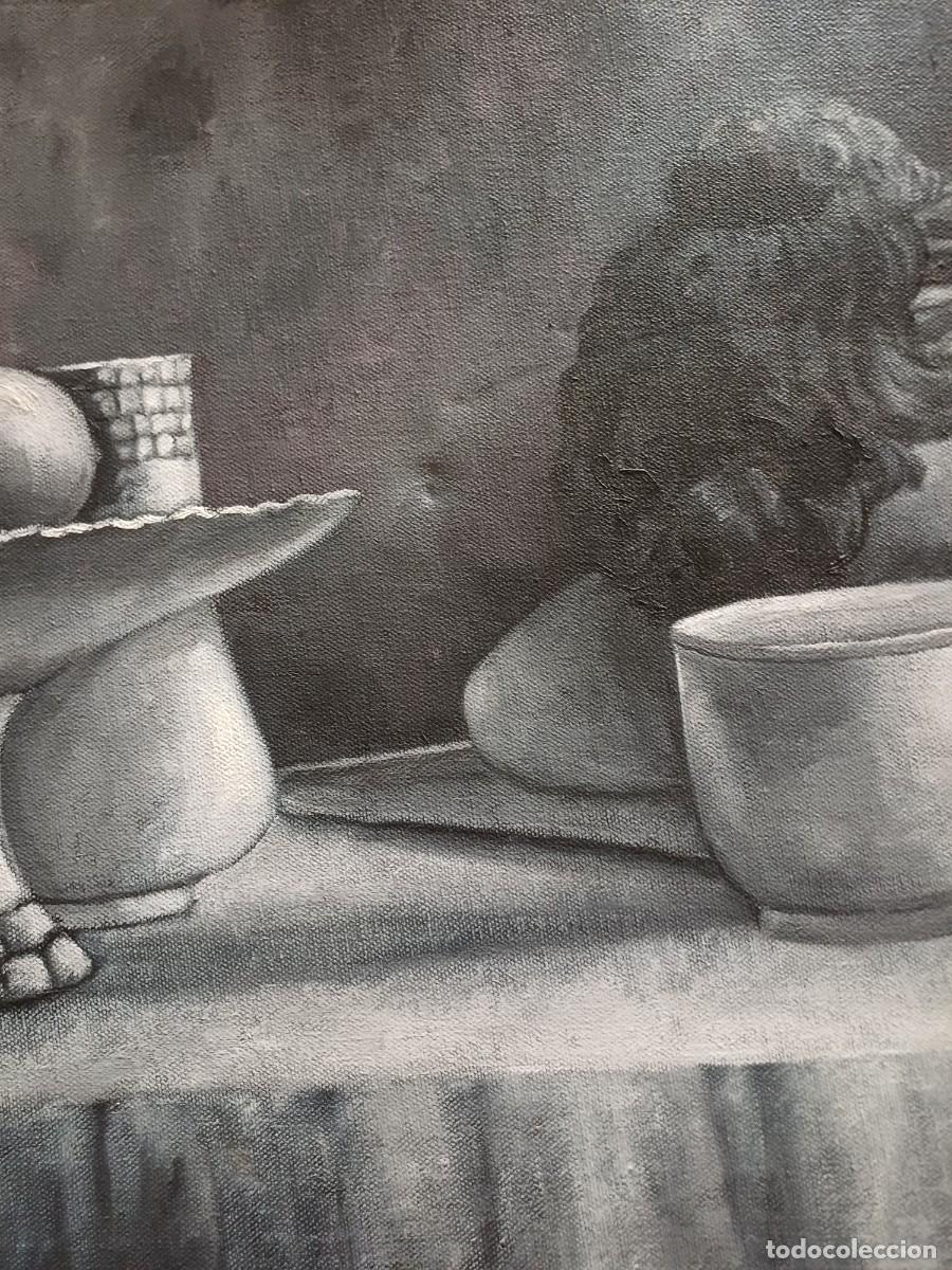 Arte: MUJER DORMIDA SOBRE LA MESA - Foto 3