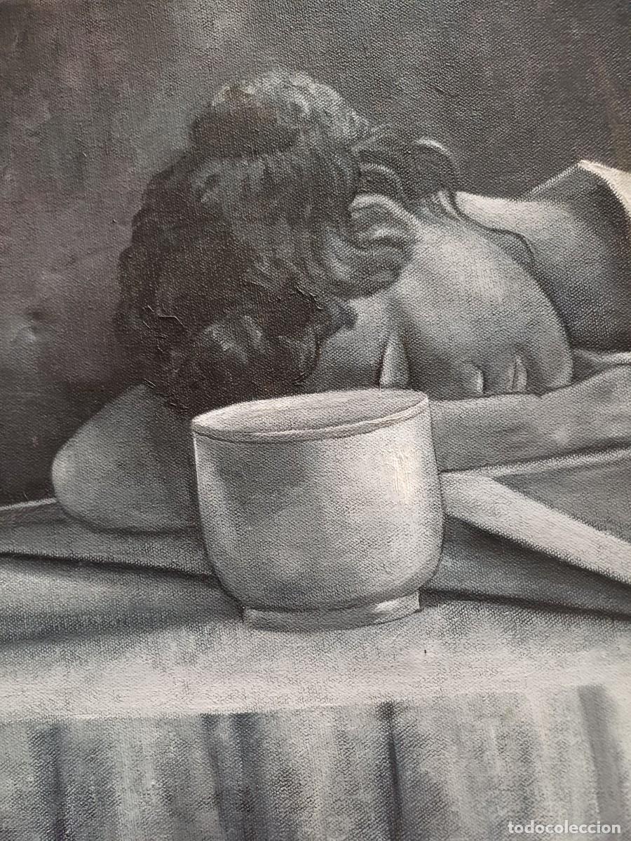 Arte: MUJER DORMIDA SOBRE LA MESA - Foto 4