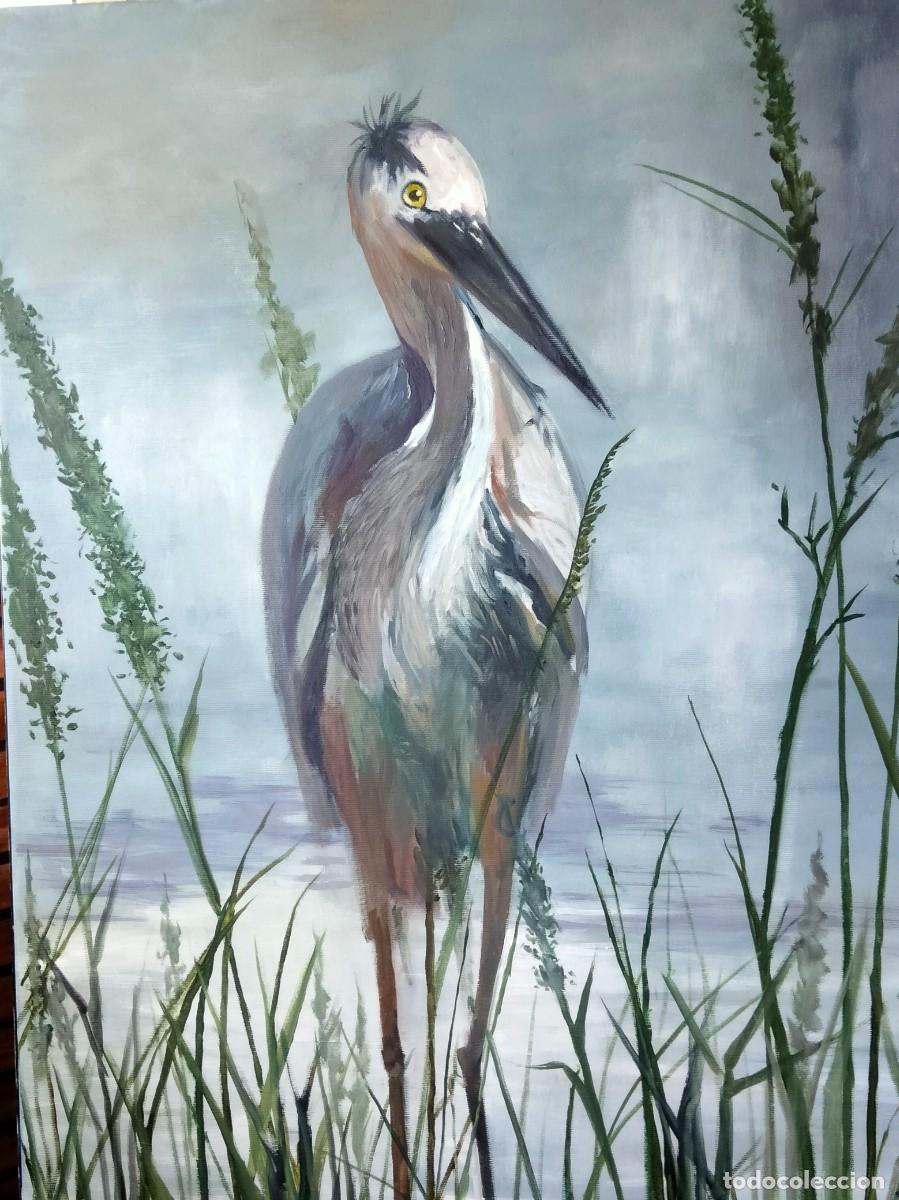 Arte: La grulla en su laguna - Foto 1