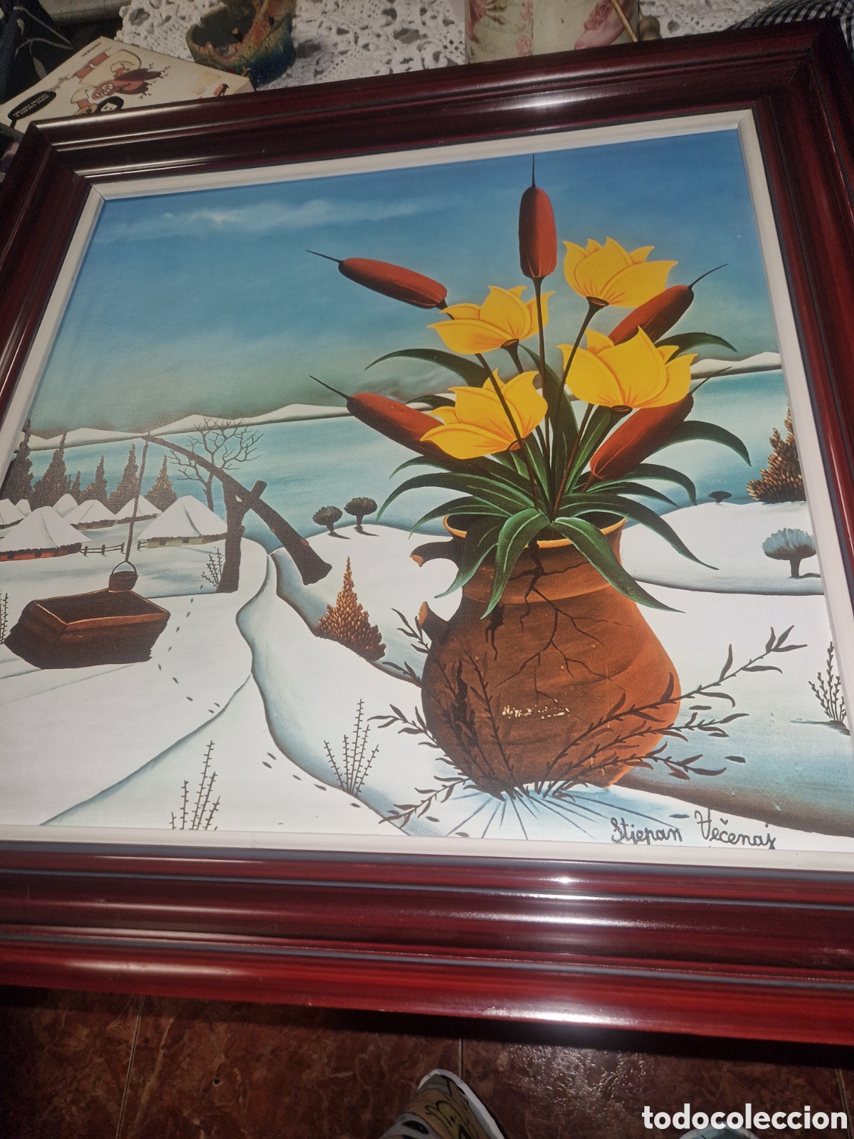 Arte: Pintura pastel enmarcado