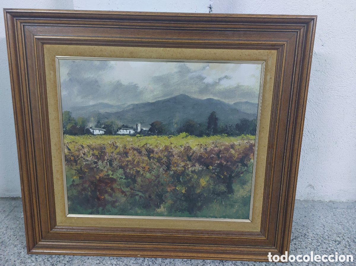 Arte: Pintura al oleo enmarcada