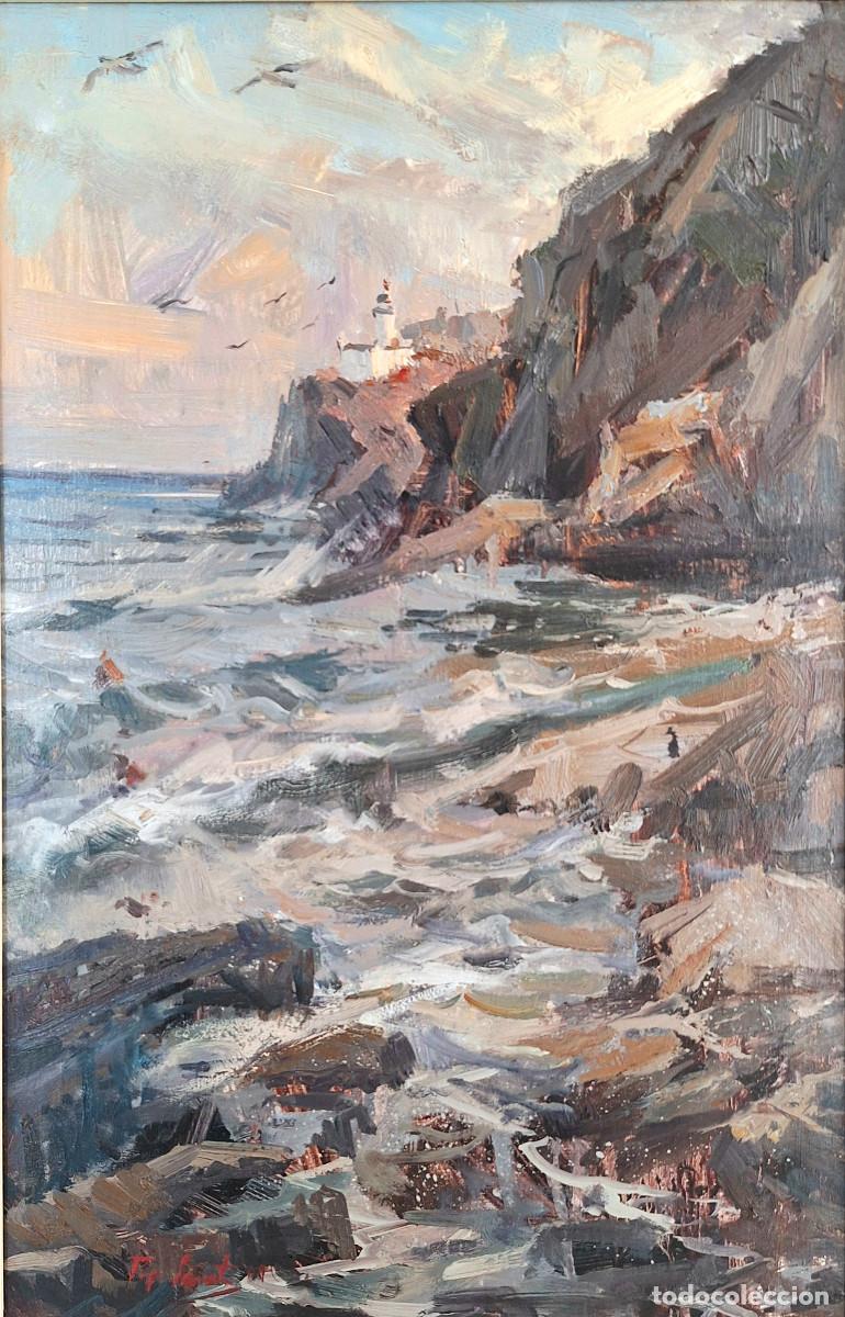 Arte: Faro Cala Nans Cadaques Oleo de Pep Canet - Foto 3