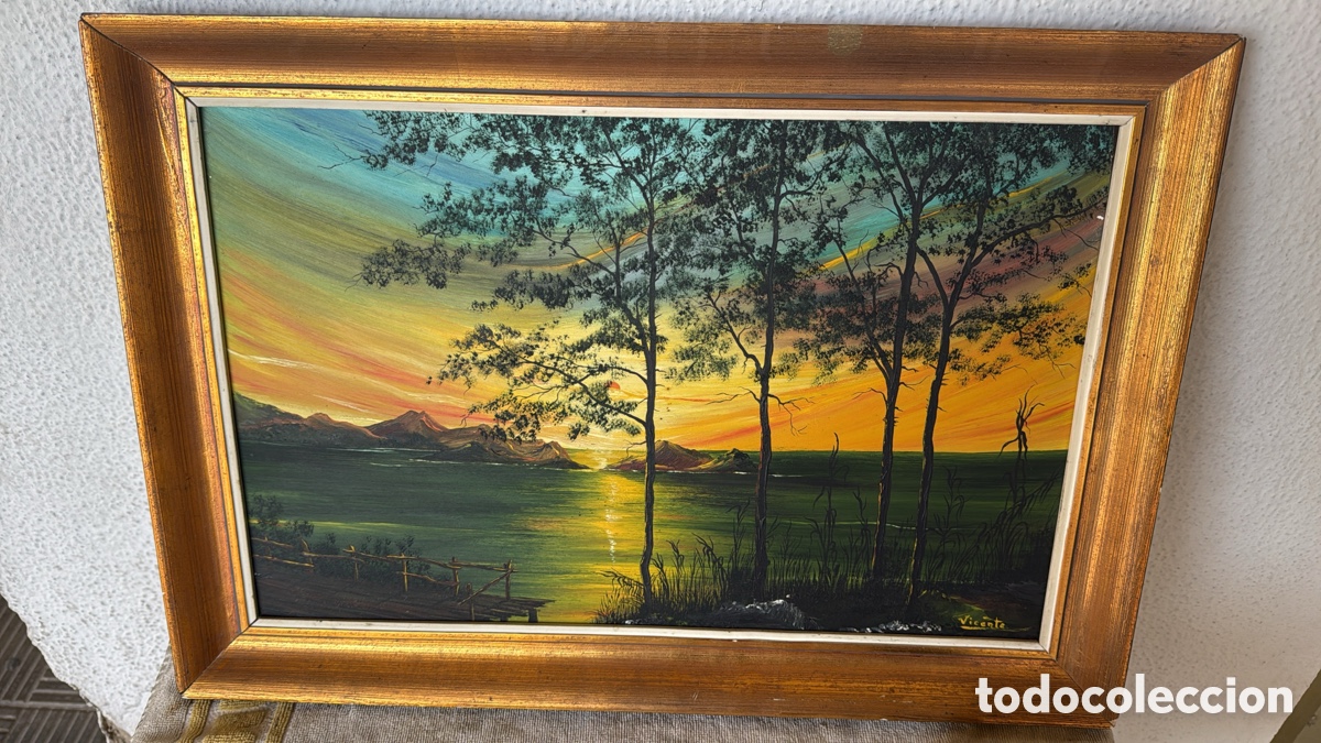 Arte: CUADRO PAISAJE AMANECER