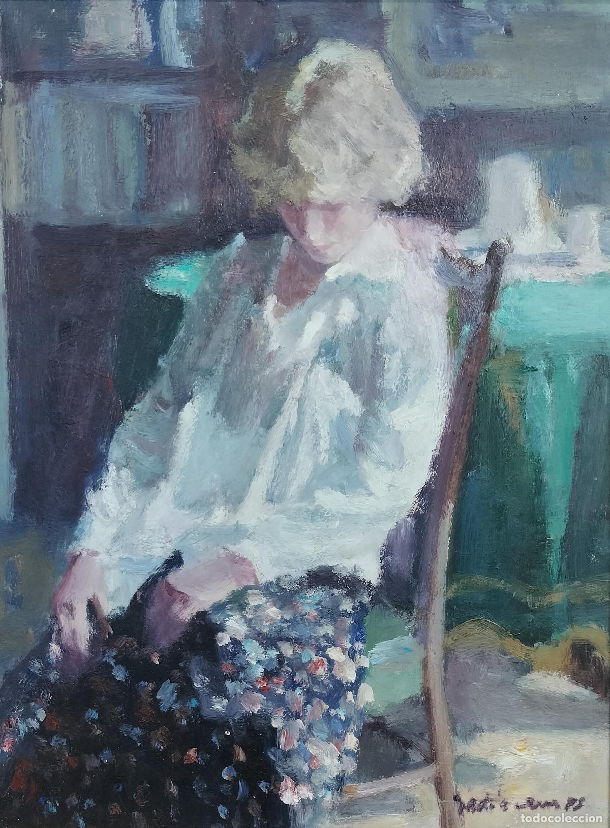 Art: LA SOBREMESA. MALLOL SUAZO. &Oacute;LEO SOBRE TABLA. ESPA&Ntilde;A. SIGLOS XIX-XX