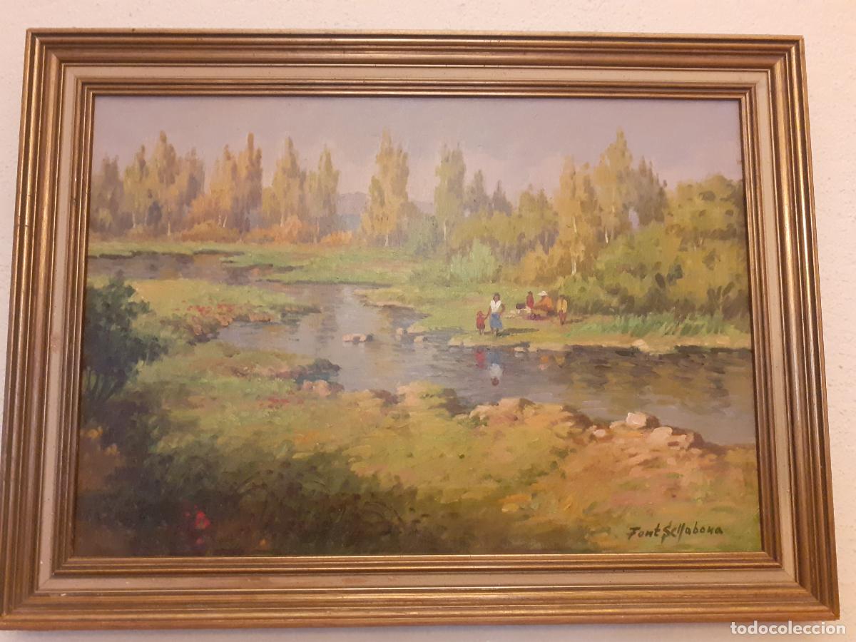 Arte: Oleo Font Sellabona Titulo &rdquo;Cerca del Rio&rdquo;