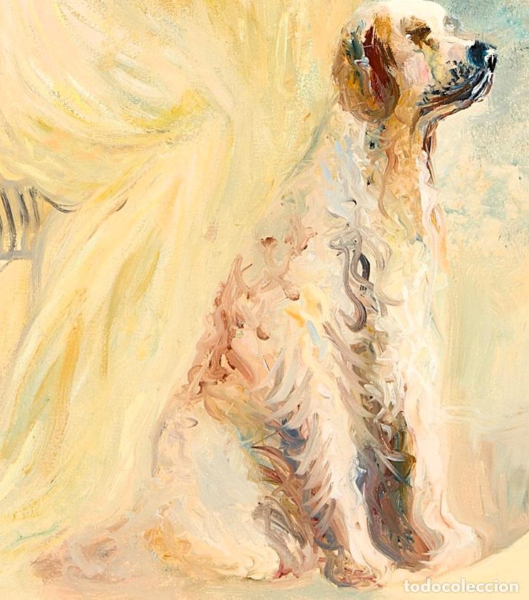 Arte: JOVEN POSANDO CON PERRO FIRMADO - Foto 10