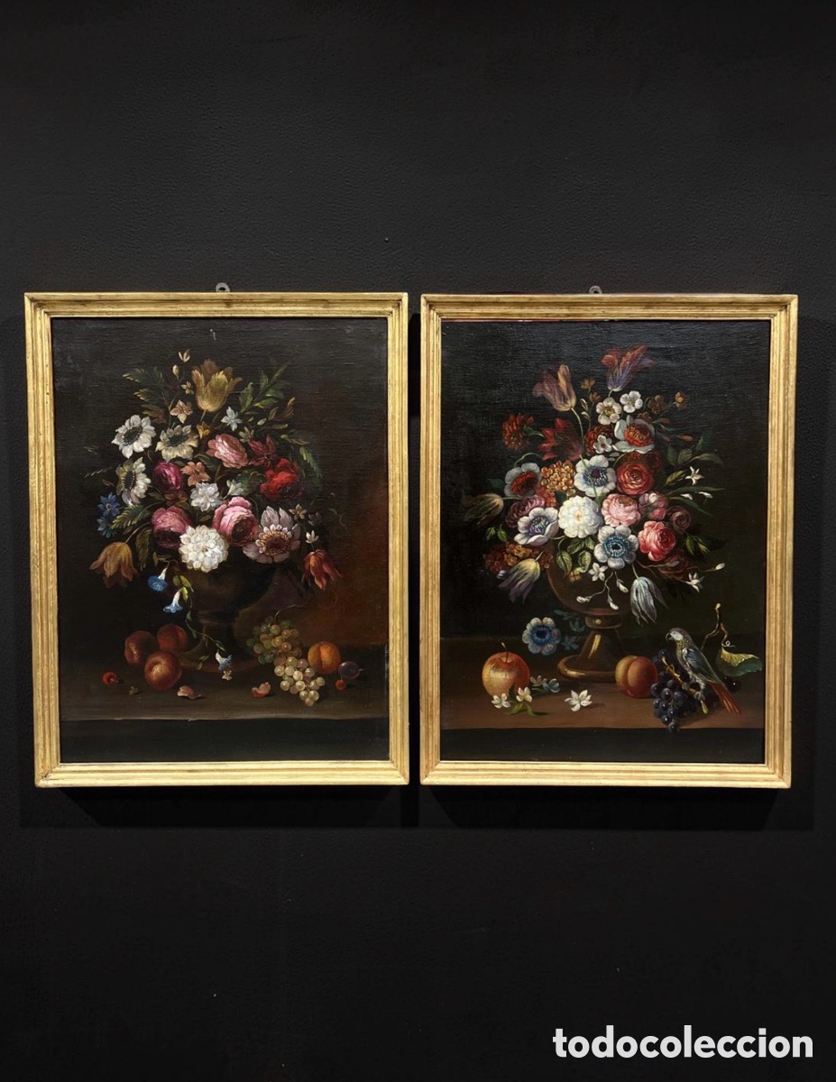 Arte: PAREJA DE BODEGONES (SIGLO XIX) - Foto 1