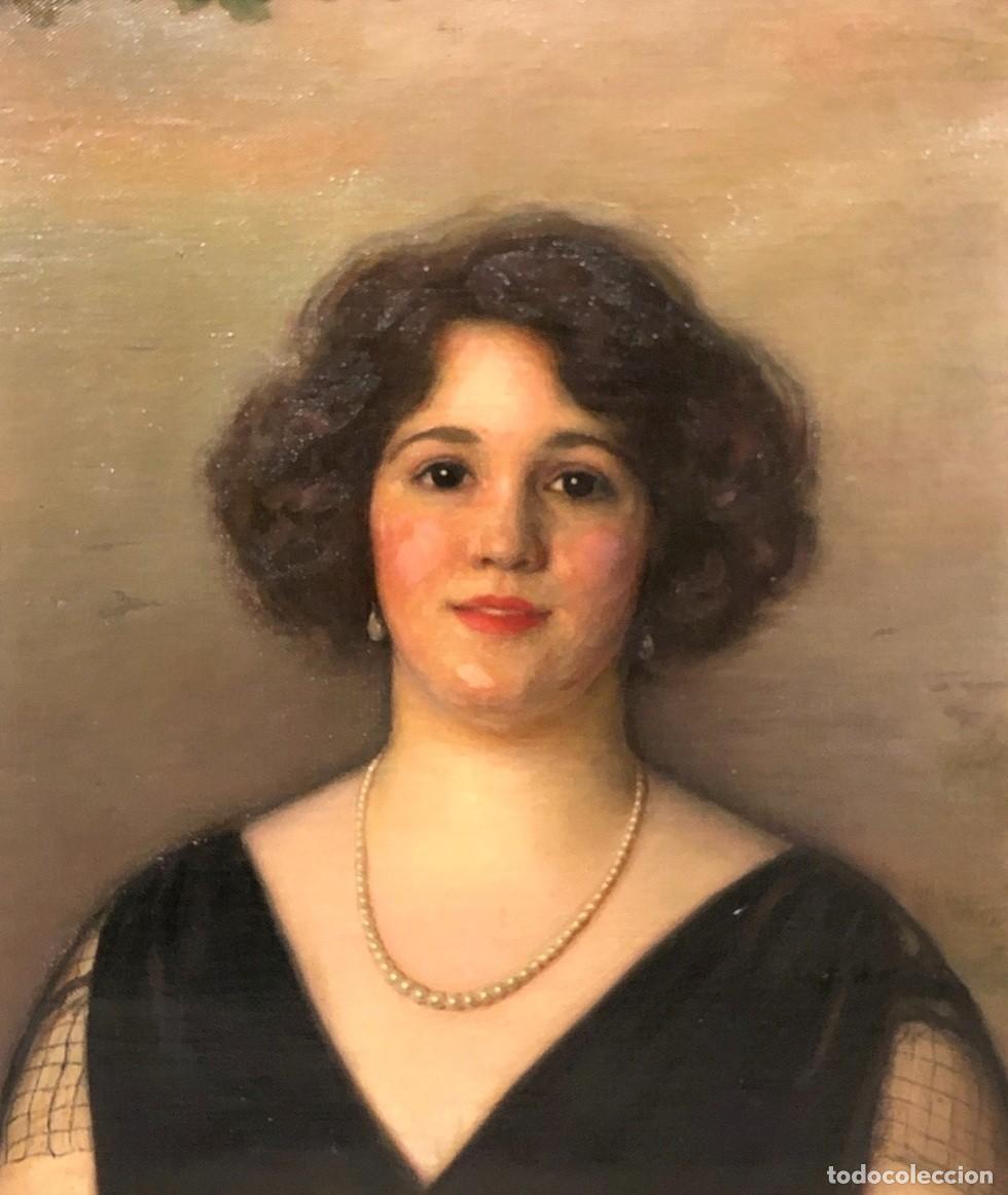Arte: magnfico retrato de muchacha con collar - Foto 2