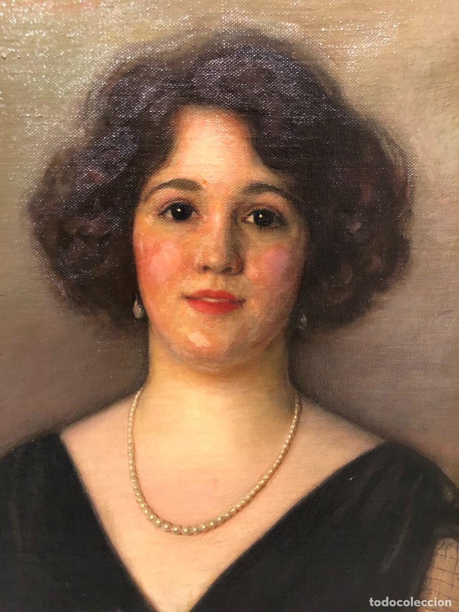 Arte: magnfico retrato de muchacha con collar - Foto 3