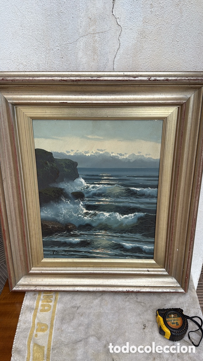 Arte: CUADRO FLOR SOBRE TABLA