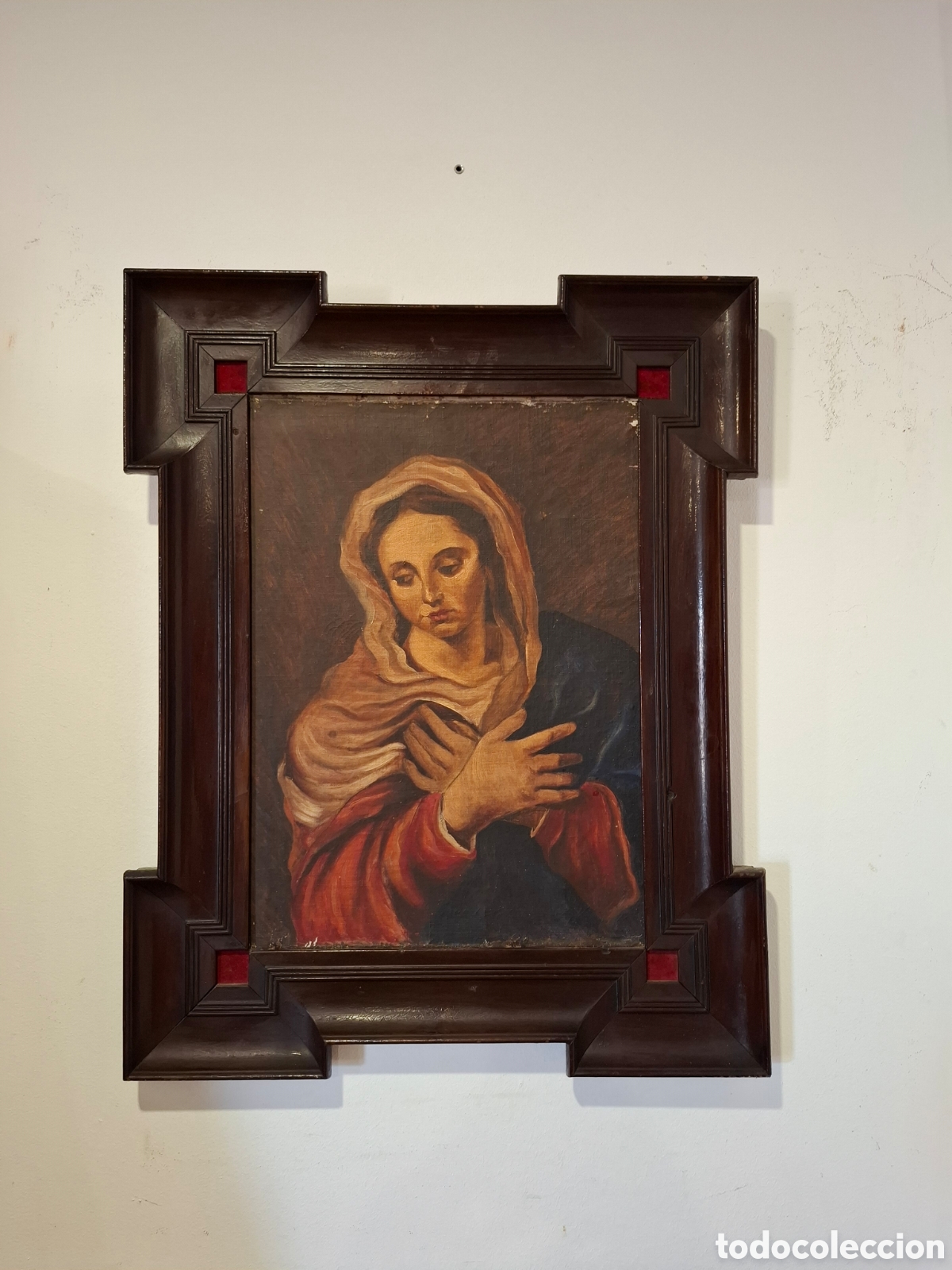 Arte: oleo religioso pegado a tabla 71 &times;57