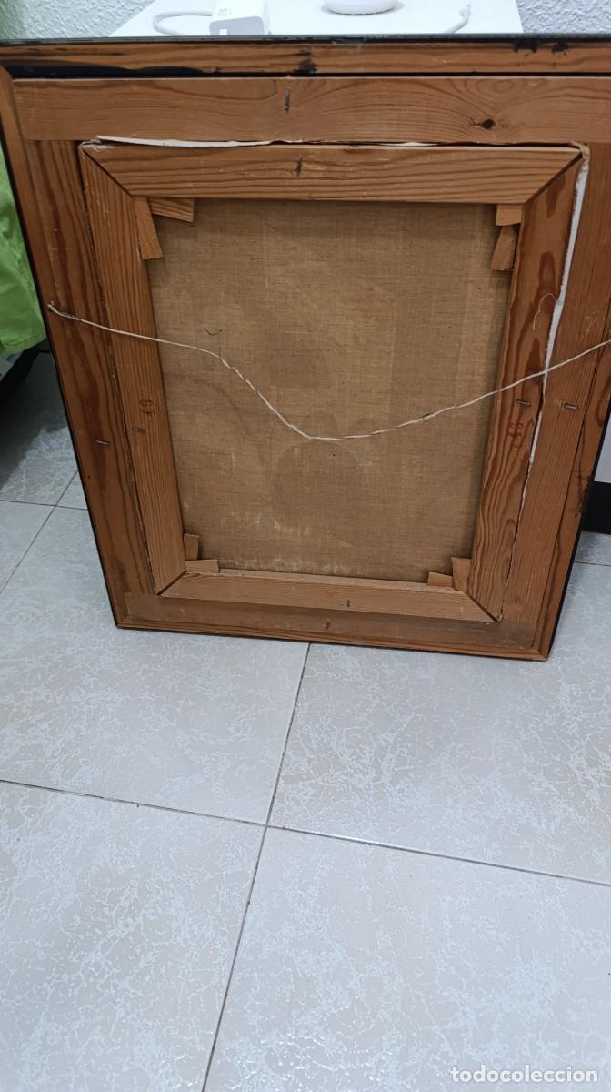 Arte: Oleo antiguo con marco de madera - Foto 4