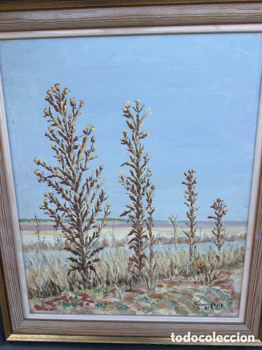 Arte: &Oacute;leo sobre lienzo pintor manchego samper