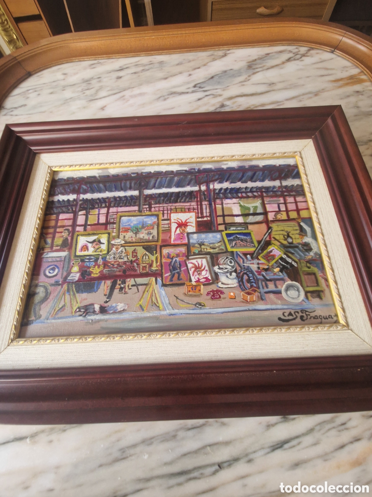 Arte: Pintura contempor&aacute;nea Cas Fraguas, a&ntilde;os 70-75, mercado de los encantos Barcelona